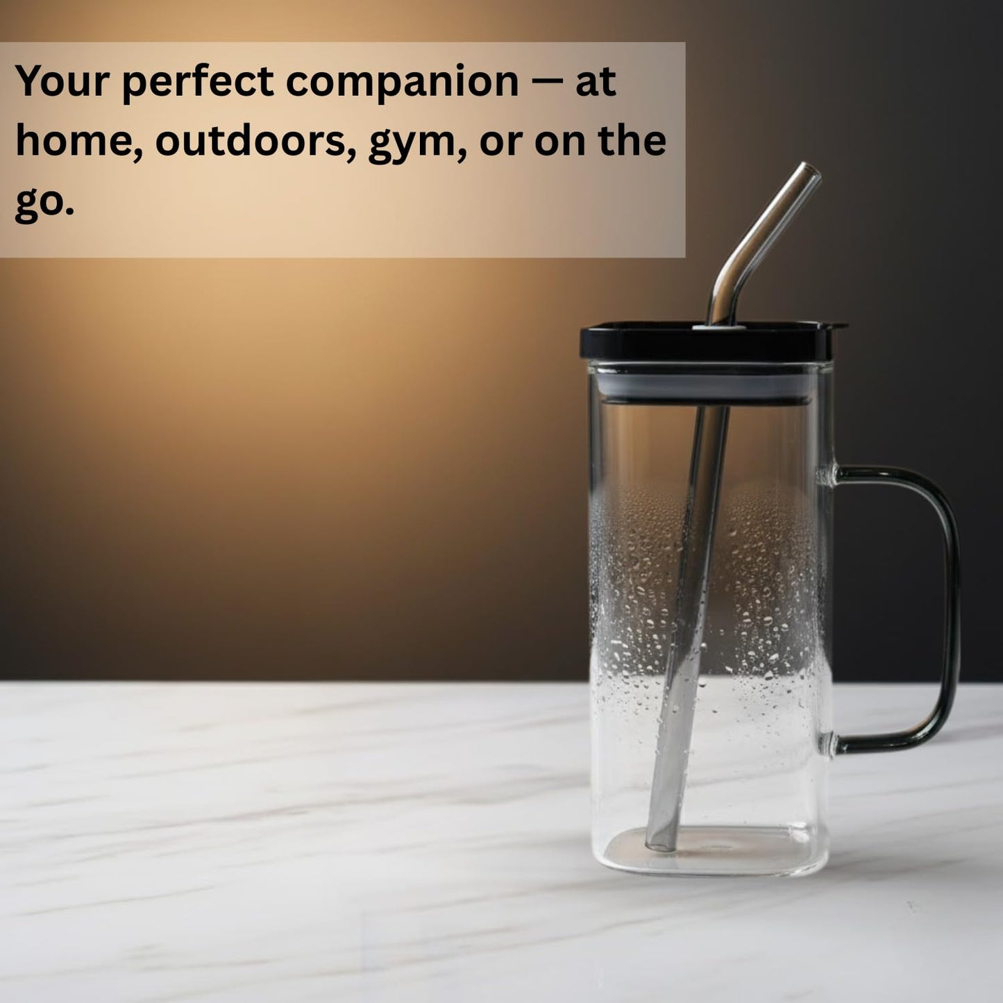 DailyAlley Cute Bow Glass Tumbler (300ml) w/ Straw & Lid | Reusable Water Sipper Mug | Stylish for Juice, Coffee, Milk, Travel & Office (Black) Dailyalley