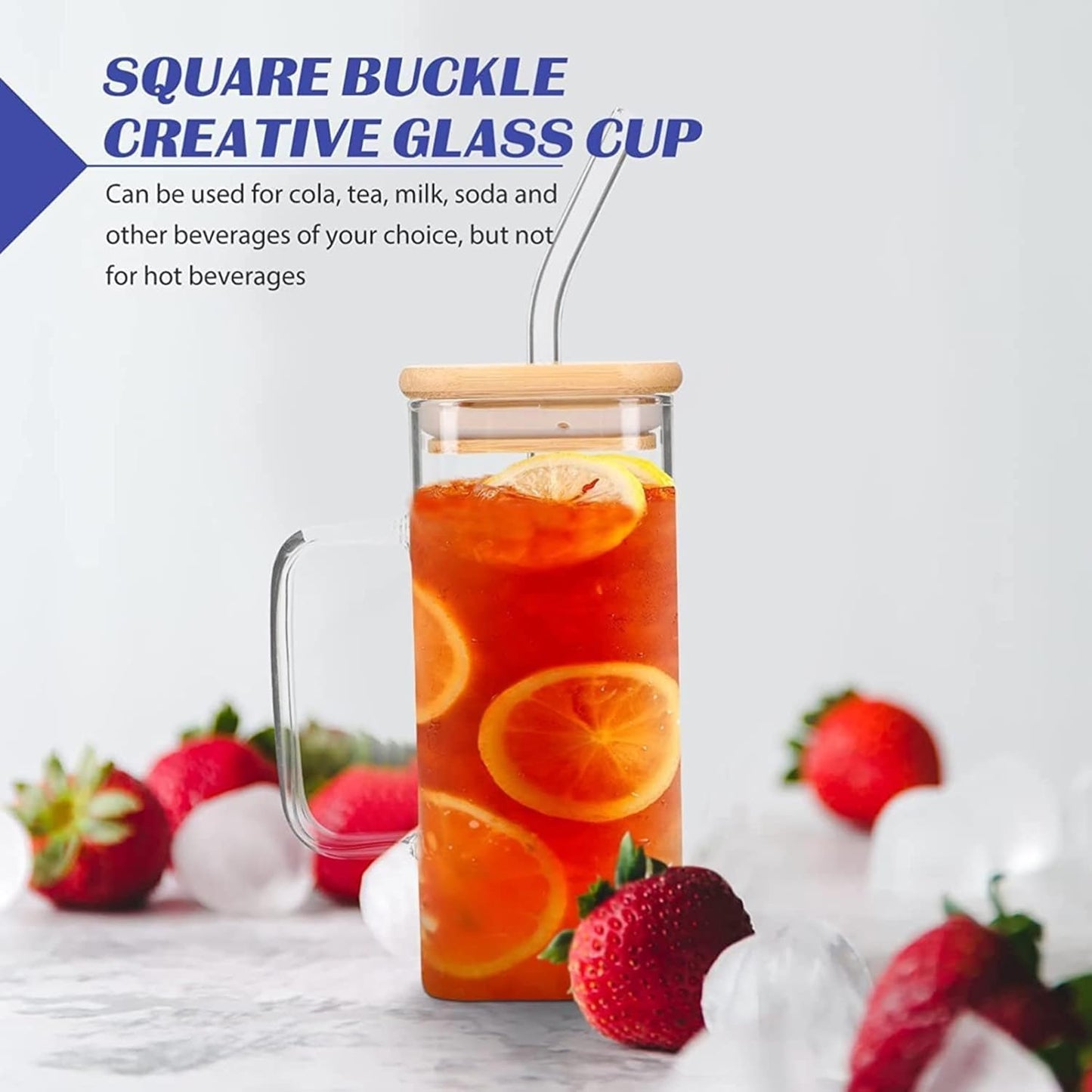 DailyAlley Glass Sipper - An aesthetic tumbler with a lid and straw, perfect for iced coffee, smoothies, and juices. A great Diwali gift. Dailyalley