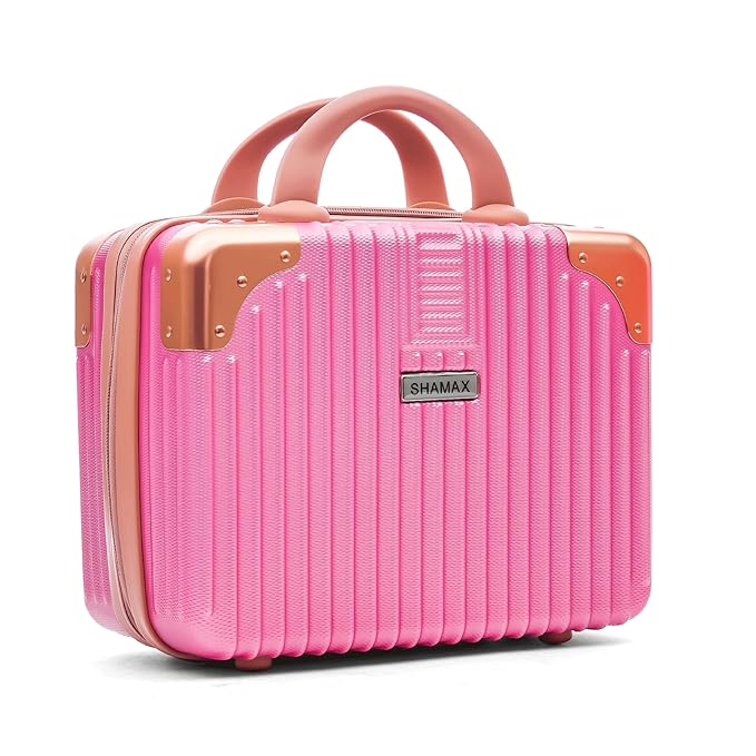 DailyAlley Hard Shell Makeup Bag for Women, 14-Inch Waterproof Travel Cosmetic Case & Vanity Organizer for Toiletries, Stylish & Lightweight Dailyalley