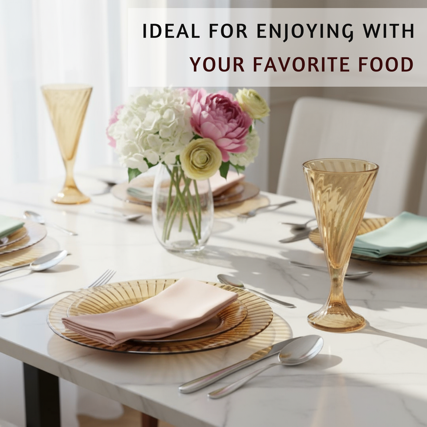 DailyAlley Vintage Amber Wine Glasses (Set of 6) | Elegant Fluted Swirl Design for Cocktails & Champagne | Multi-Purpose Glassware (300ml) Dailyalley