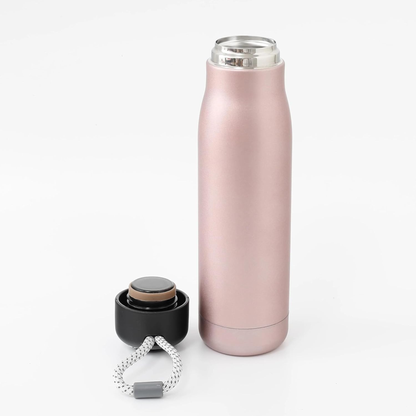 Hydrate Your Way: Print Saga Custom Pink Bottle. 30H Cold/10H Hot. Leak-proof, vacuum insulated design for sport, work & travel. Dailyalley