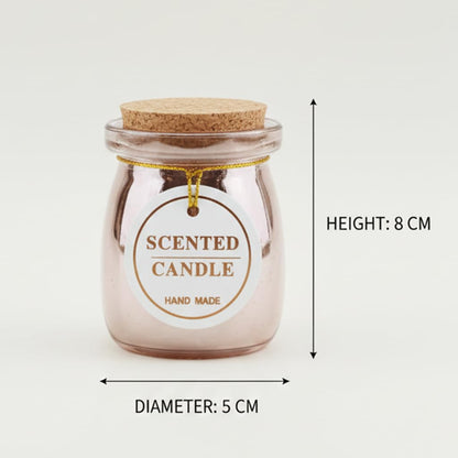 Handmade Scented Jar Candles – Pack of 12 | 24+ Hours Burn Time | Rose Pink Glass Jars for Home Decor, Christmas, Aromatherapy & Gifting Dailyalley