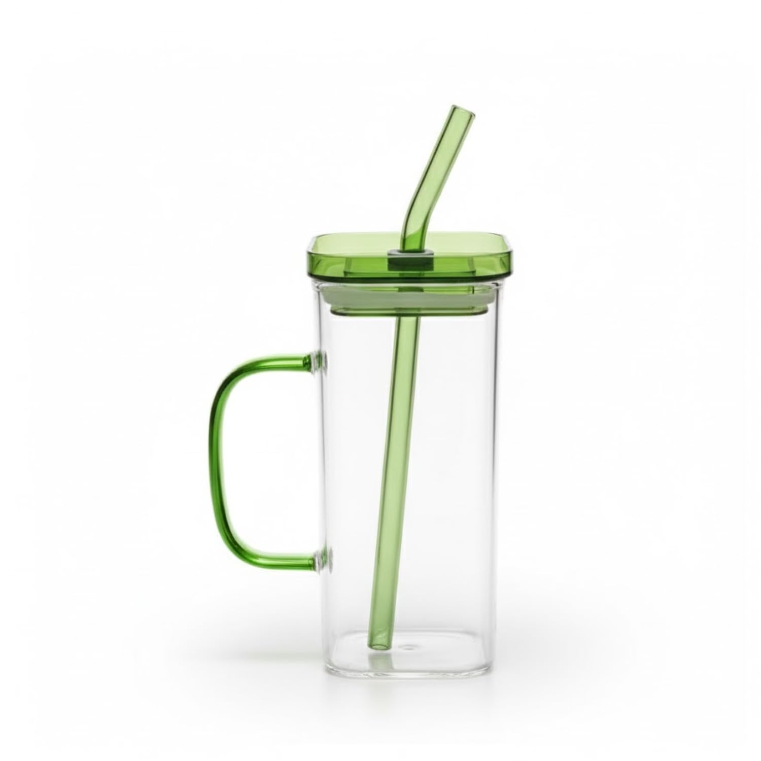 Cute Green Bow Glass Tumbler | 300ml Stylish Reusable Mug for Coffee, Juice & Milk – DailyAlley Dailyalley
