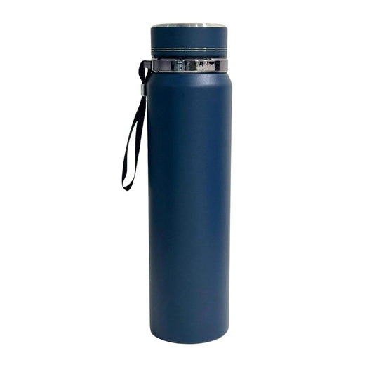 Premium 1000ml Stainless Steel Thermosteel Water Bottle – Double Wall Insulated, Leak-Proof Flask with Carry Rope & Matte Finish for Office, Gym, Travel & Outdoor (Blue) Dailyalley