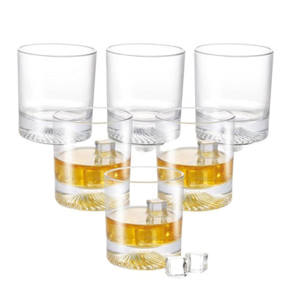 DailyAlley Set of 6 Whisky Glasses - 290ml Premium Heavy Base Bar Glassware for Whisky, Scotch, Cocktails, & Juice. Crystal Clear. Dailyalley