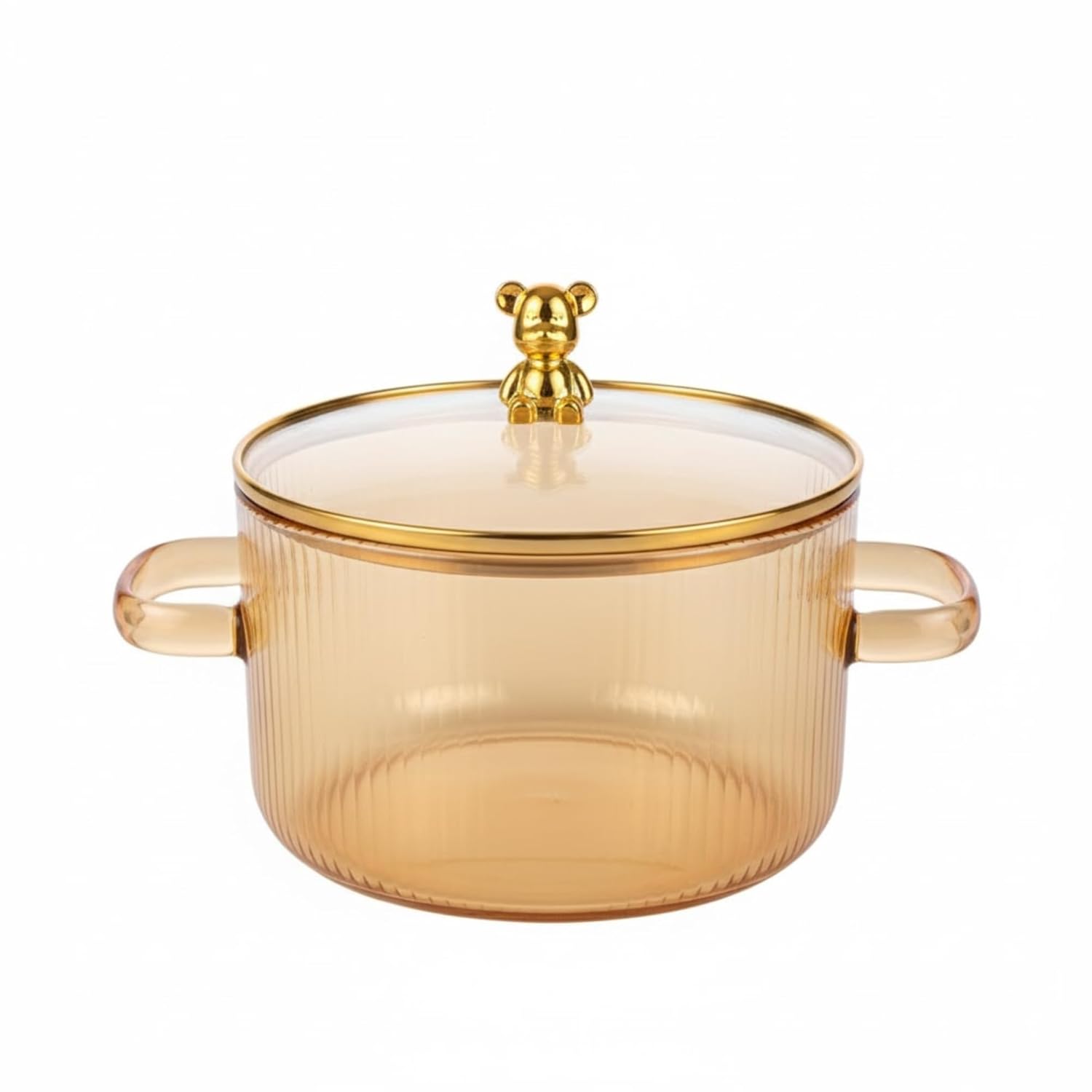 DailyAlley Vintage Amber Wine Glasses (Set of 6) | Elegant Fluted Swirl Design for Cocktails & Champagne | Multi-Purpose Glassware (300ml) Dailyalley