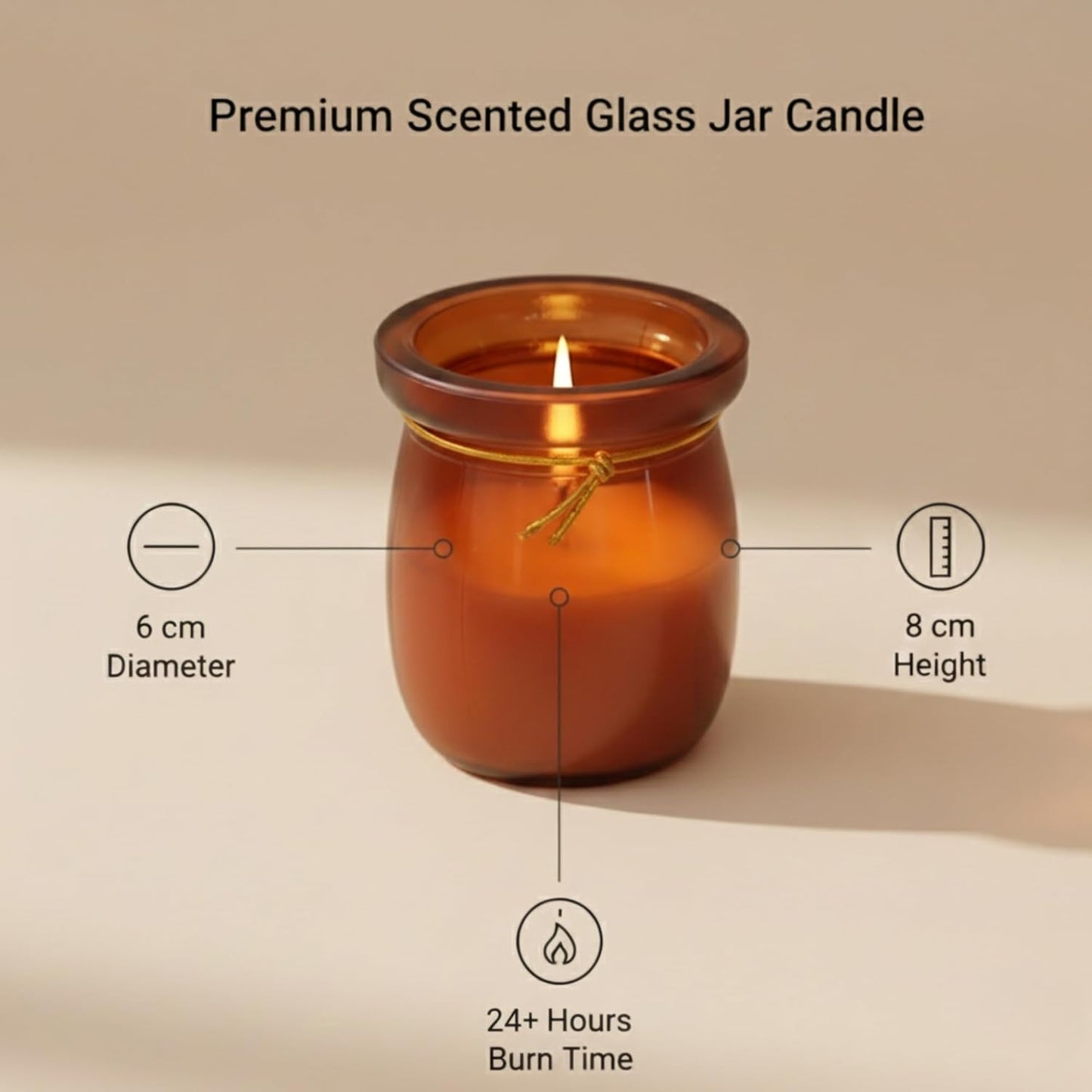 Handmade Scented Jar Candles – Pack of 12 | Long-Lasting 24+ Hour Burn | Amber Brown, Matte Black & Frosted White Glass Jars | Christmas Decor, Home Fragrance, Gifting & Aromatherapy Dailyalley