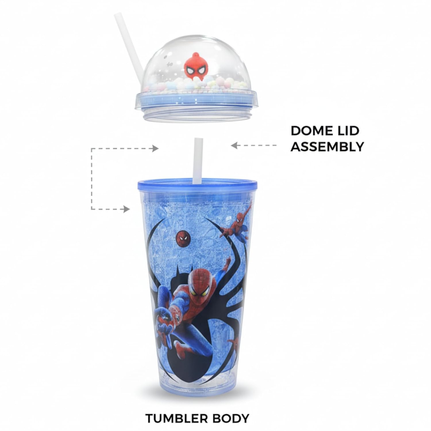 Unleash your powers with the DailyAlley Spider-Man Sipper! This 400ml water bottle is perfect for your little superhero. Dailyalley