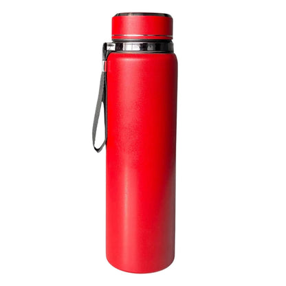 Premium 1000ml Stainless Steel Thermosteel Water Bottle – Leak-Proof, Double Wall Insulated Flask with Carry Rope & Matte Red Finish for Office, Gym, Travel & Outdoor Dailyalley