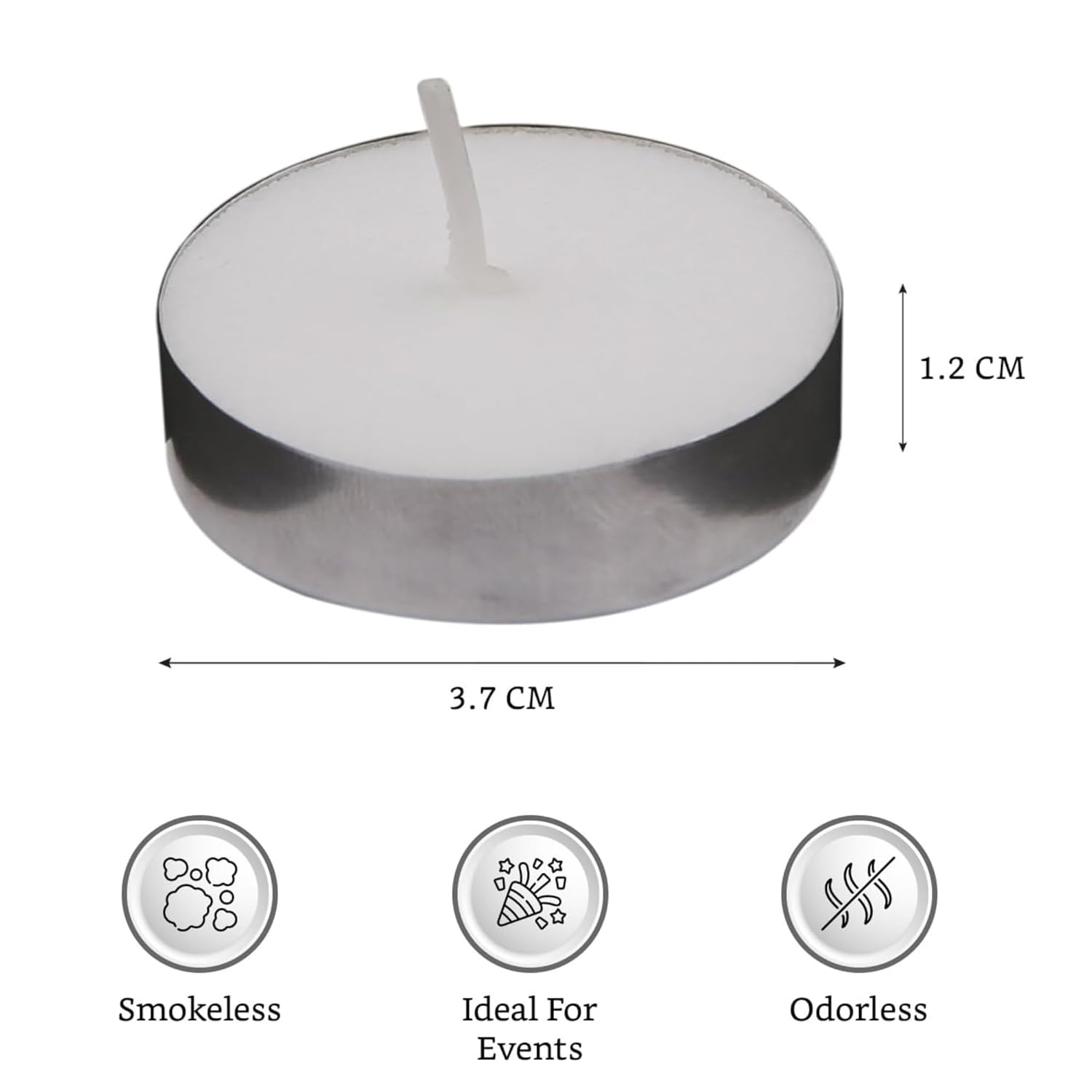 DailyAlley Tealight Candles Set of 100 | 4+ Hrs Long Burning Wax Diyas for Diwali, Puja, Home Décor, Weddings & Festive Parties Dailyalley