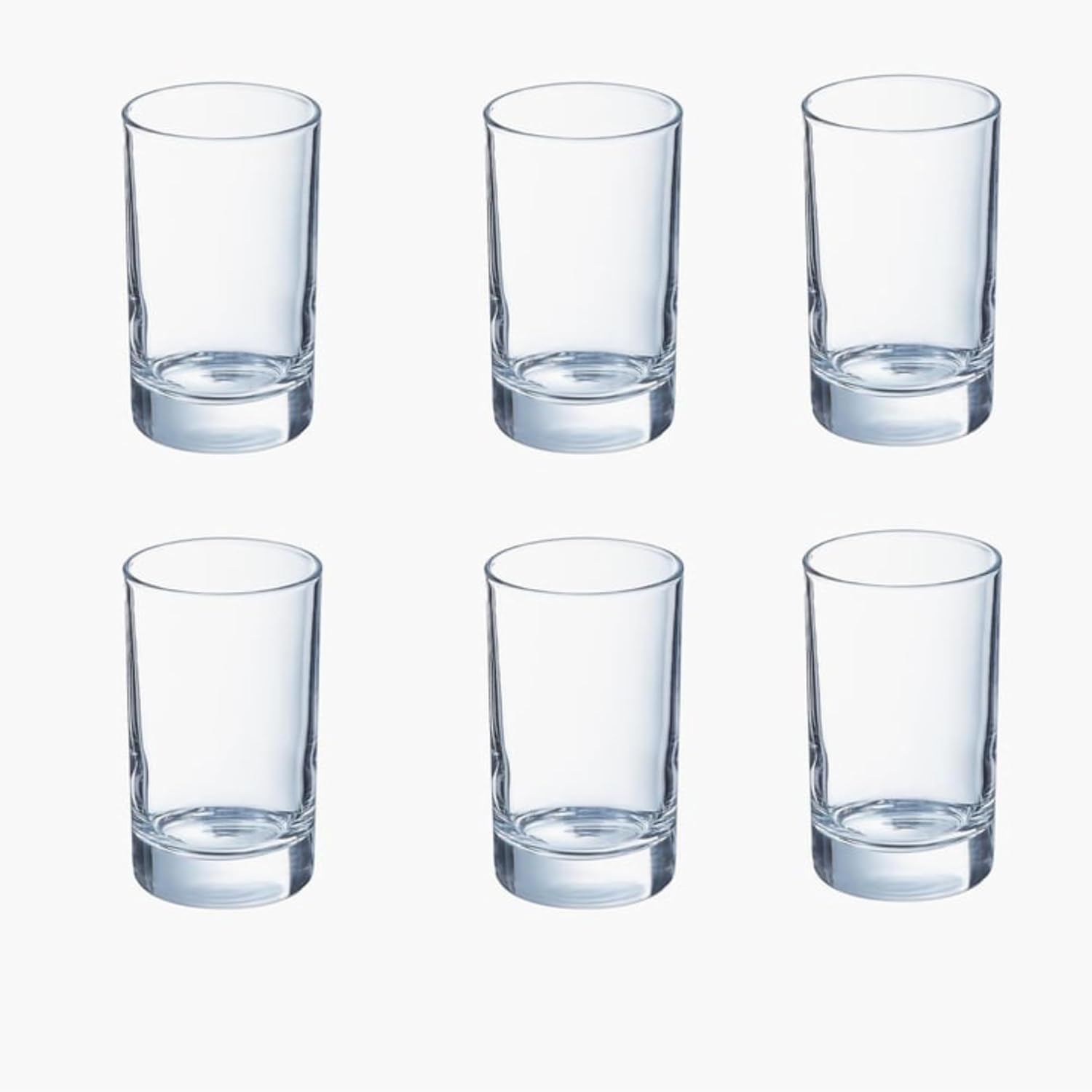 DailyAlley Island Glass Set (6-pack) - 160ml Drinking Glasses for Water, Juice, & Cocktails. Perfect for Home, Parties & Restaurants. Dailyalley