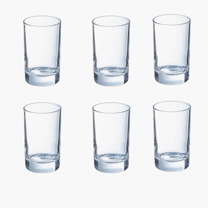 DailyAlley Island Glass Set (6-pack) - 160ml Drinking Glasses for Water, Juice, & Cocktails. Perfect for Home, Parties & Restaurants. Dailyalley