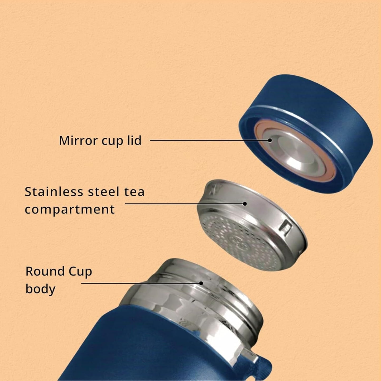 Premium 1000ml Stainless Steel Thermosteel Water Bottle – Double Wall Insulated, Leak-Proof Flask with Carry Rope & Matte Finish for Office, Gym, Travel & Outdoor (Blue) Dailyalley