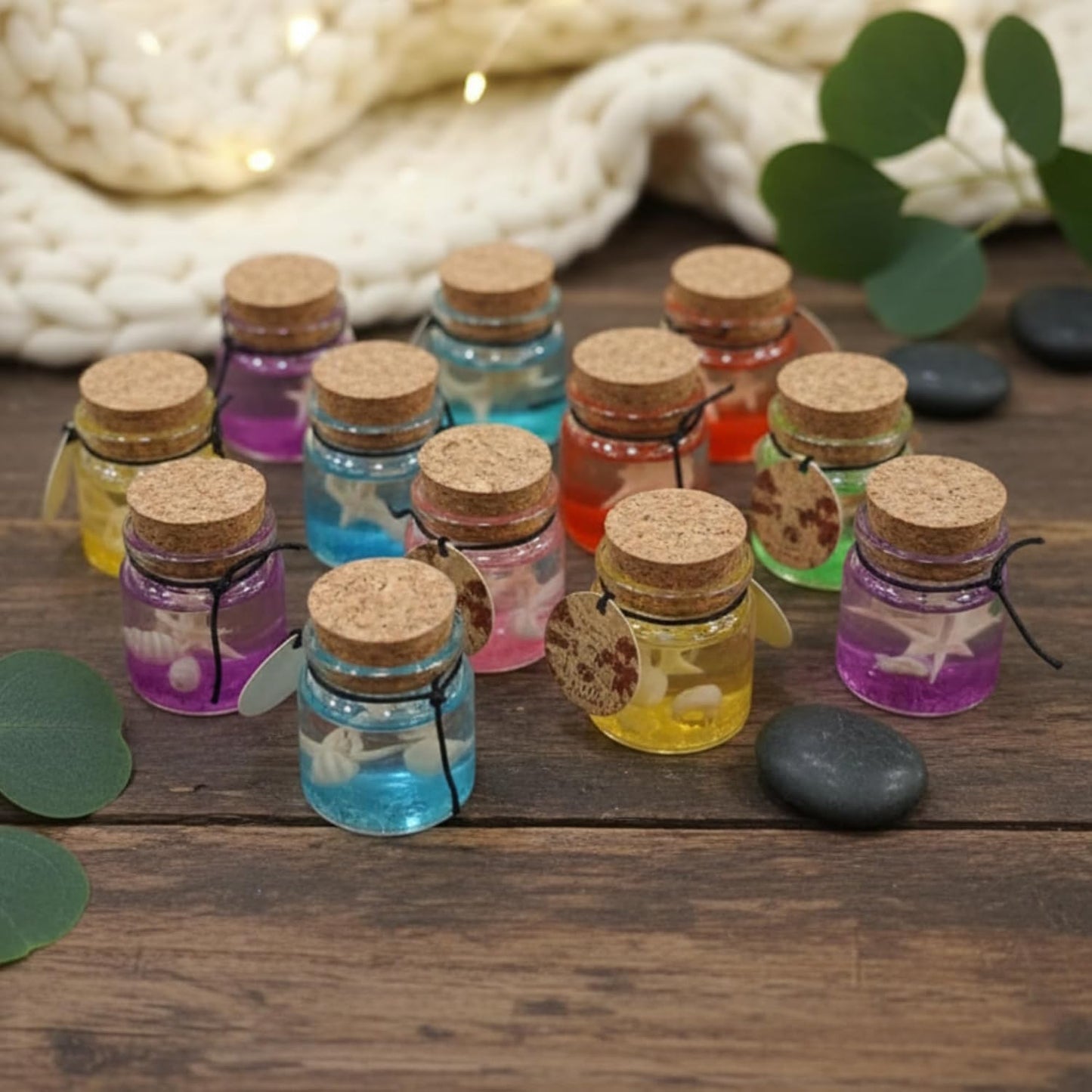 Handmade Colourful Gel Wax Jar Candles – Set of 12 | Long-Burning 12+ Hours Scented Glass Candles for Home Decor, Festivals, Diwali, Christmas & Gifting Dailyalley