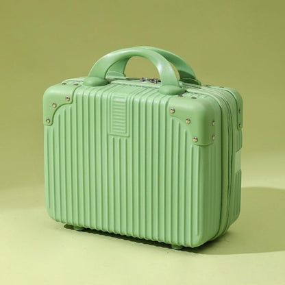 DailyAlley White Hard Shell Makeup Bag - A portable travel cosmetic case with a handle. Perfect for organizing makeup and toiletries on the go. Dailyalley