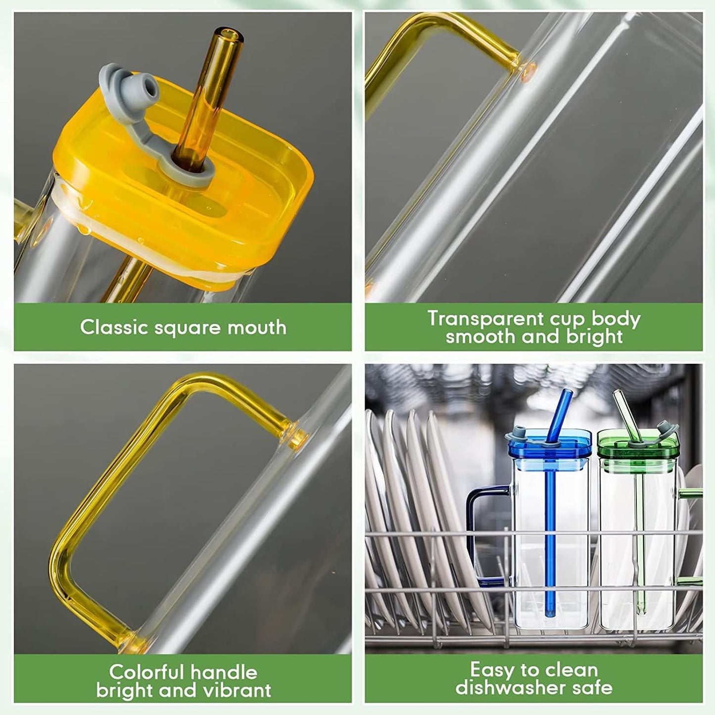 Glass Tumbler | Reusable 300ml Mug for Coffee, Milk & Juice – DailyAlley Aesthetic Cup Dailyalley