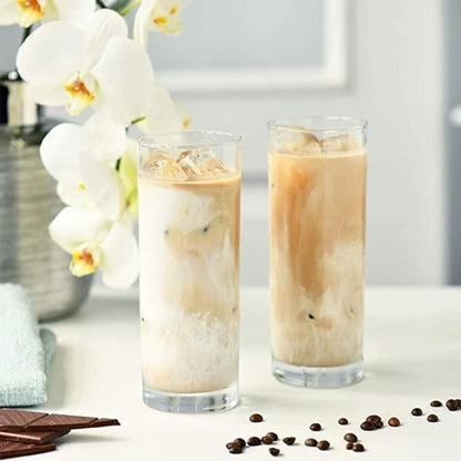 DailyAlley 310ml Tall Glasses Set of 6 - Premium, transparent drinking glasses for juice, water, and cocktails. Perfect for home, parties, and bars. Dailyalley