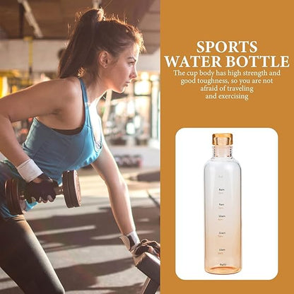 Woman exercising with a sports water bottle on a gym background