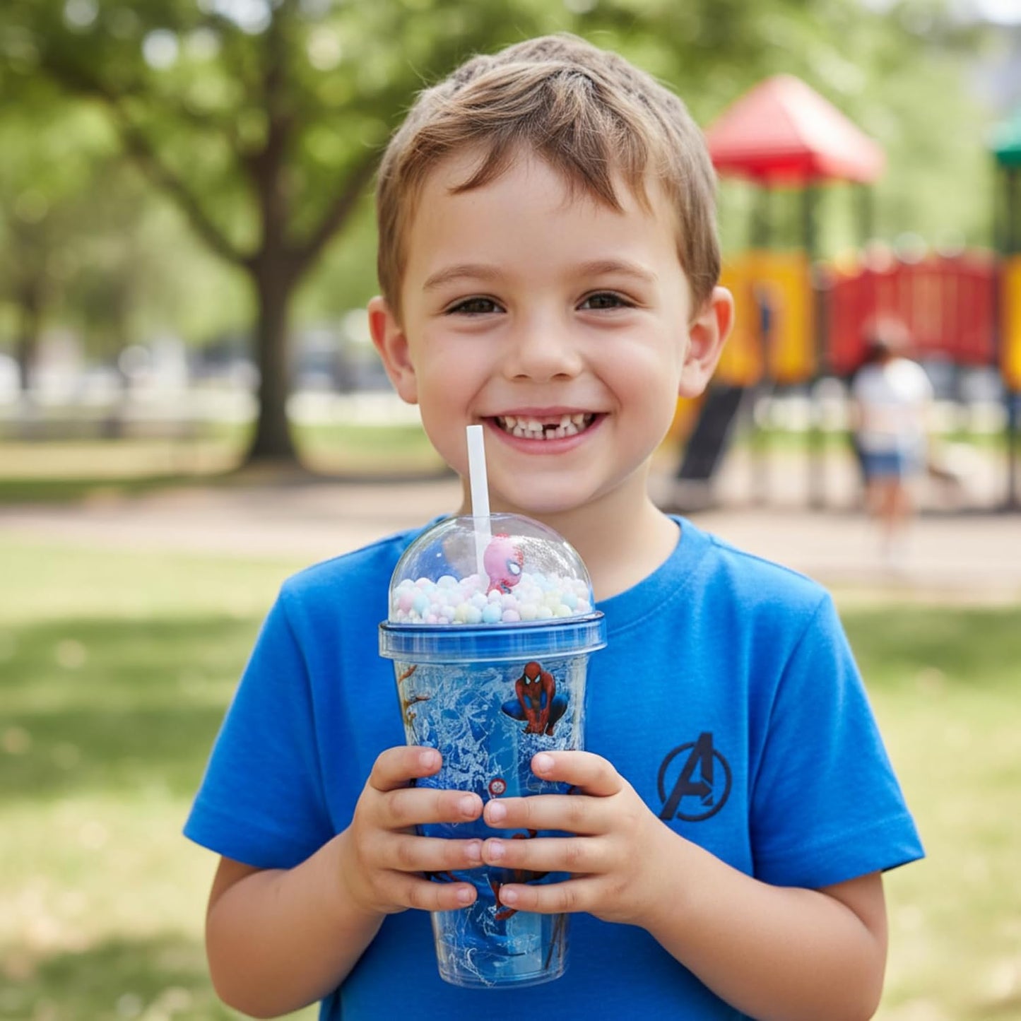 Unleash your powers with the DailyAlley Spider-Man Sipper! This 400ml water bottle is perfect for your little superhero. Dailyalley