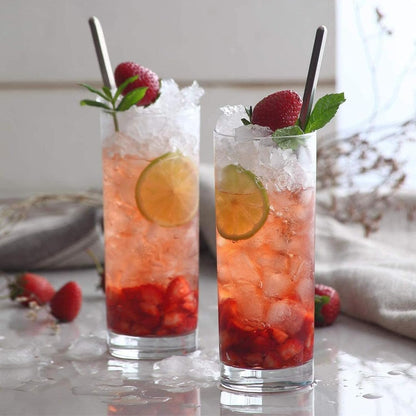 DailyAlley 310ml Tall Glasses Set of 6 - Premium, transparent drinking glasses for juice, water, and cocktails. Perfect for home, parties, and bars. Dailyalley