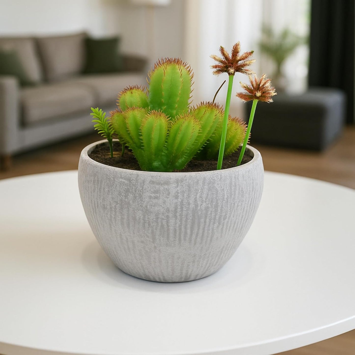 DailyAlley Artificial Cactus Plant - A realistic, long-lasting faux green plant with a decorative pot, perfect for home, office, or living room decor. Dailyalley