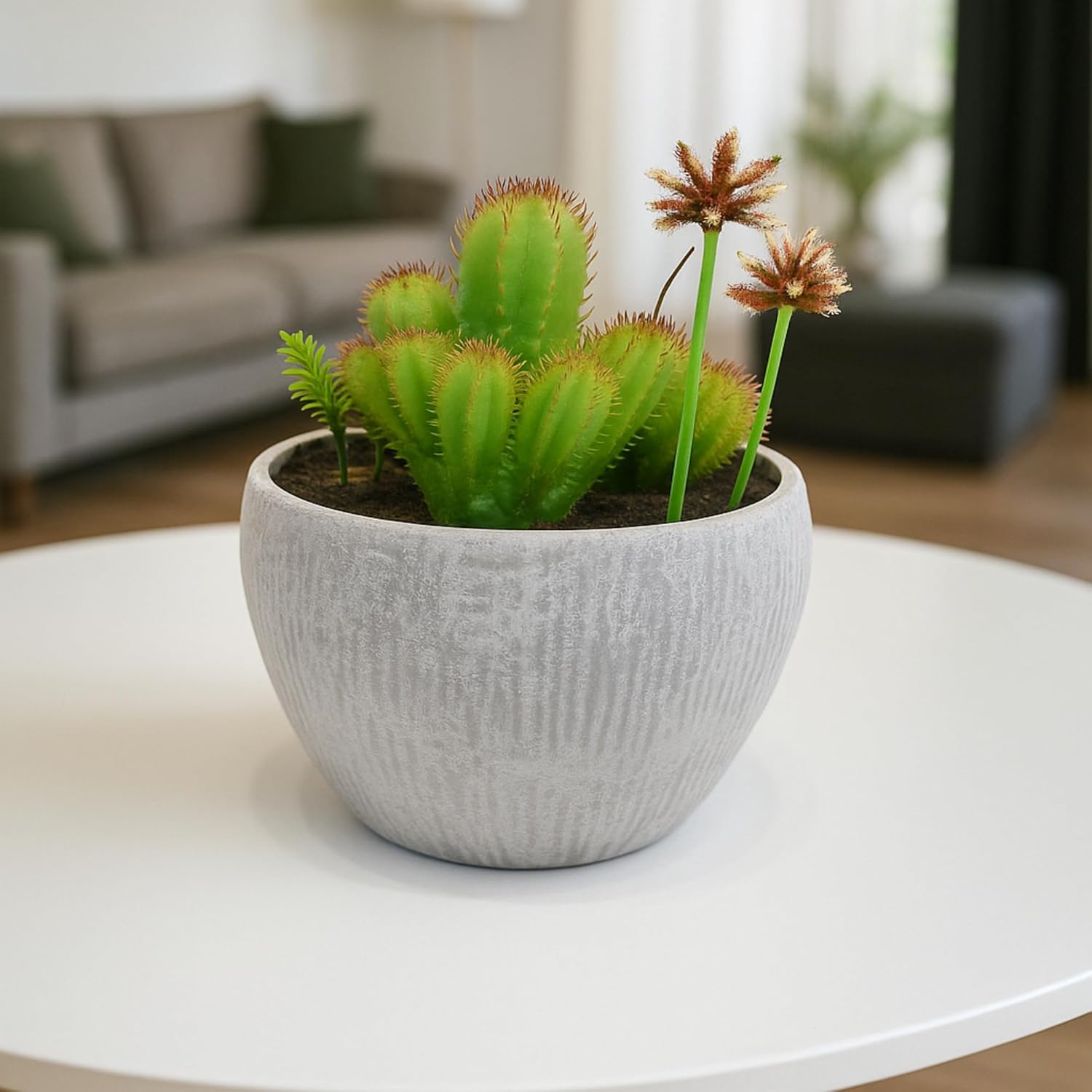 DailyAlley Artificial Cactus Plant - A realistic, long-lasting faux green plant with a decorative pot, perfect for home, office, or living room decor. Dailyalley