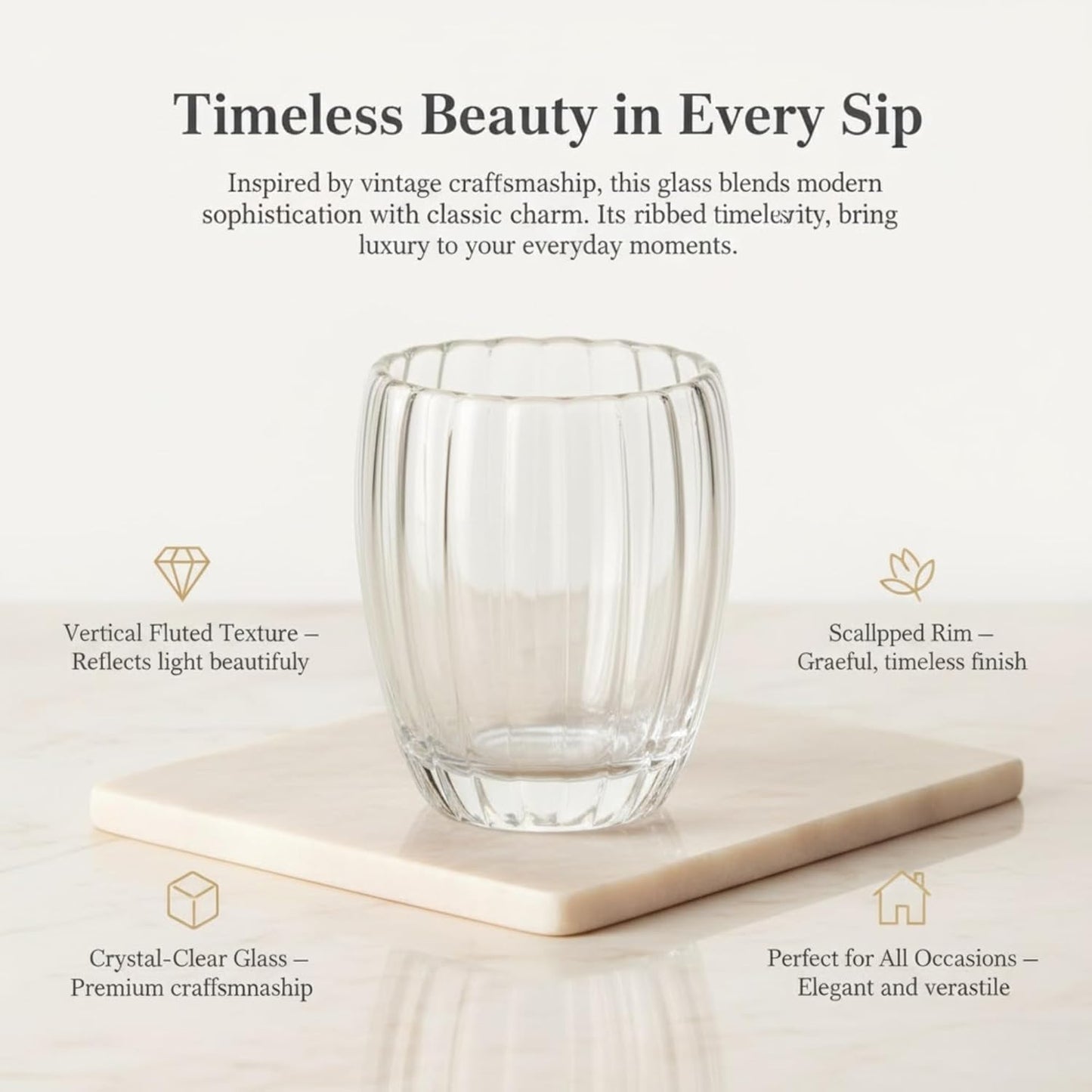 Double Wall Glass Cups with Petal Design, 300ml, Set of 2, Heat Resistant Borosilicate Glass for Hot and Cold Drinks Dailyalley