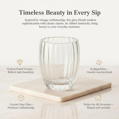 Double Wall Glass Cups with Petal Design, 300ml, Set of 2, Heat Resistant Borosilicate Glass for Hot and Cold Drinks Dailyalley