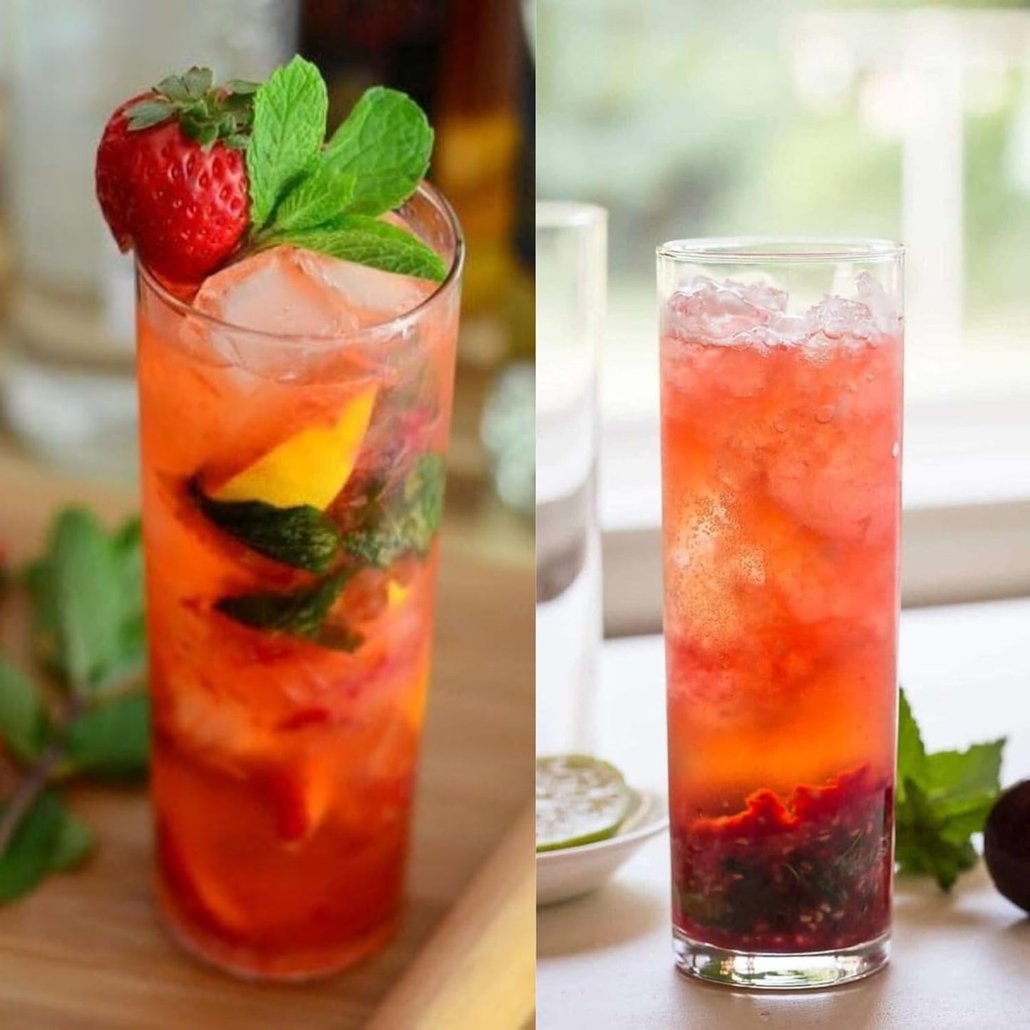 DailyAlley 310ml Tall Glasses Set of 6 - Premium, transparent drinking glasses for juice, water, and cocktails. Perfect for home, parties, and bars. Dailyalley