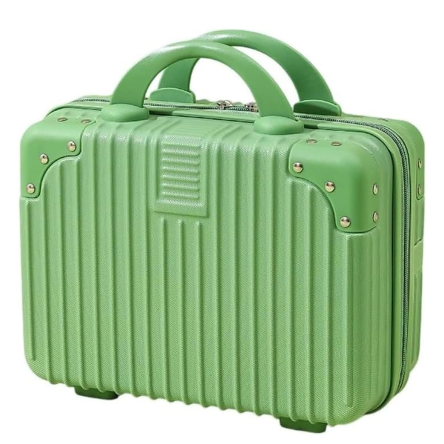 DailyAlley White Hard Shell Makeup Bag - A portable travel cosmetic case with a handle. Perfect for organizing makeup and toiletries on the go. Dailyalley