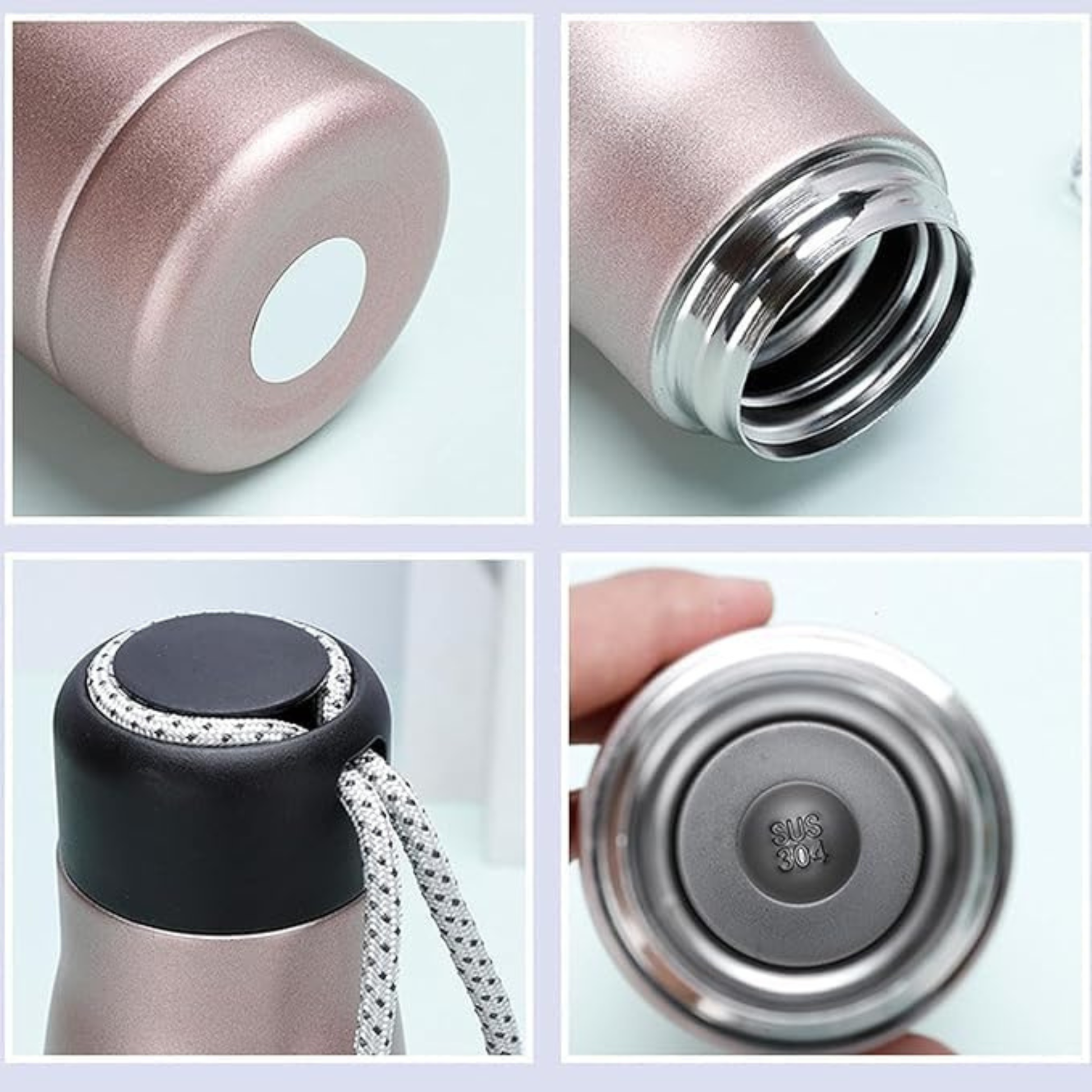 Hydrate Your Way: Print Saga Custom Pink Bottle. 30H Cold/10H Hot. Leak-proof, vacuum insulated design for sport, work & travel. Dailyalley