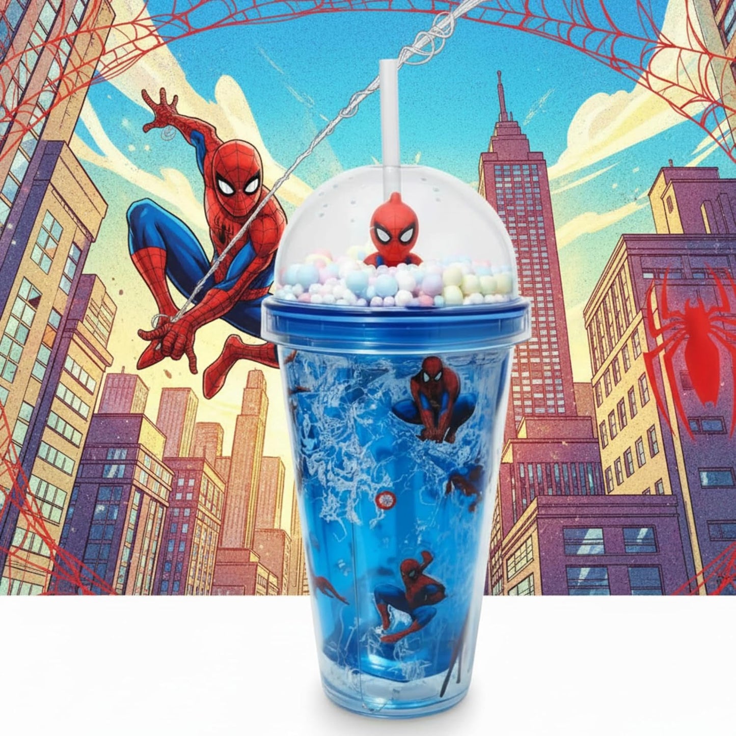 Unleash your powers with the DailyAlley Spider-Man Sipper! This 400ml water bottle is perfect for your little superhero. Dailyalley