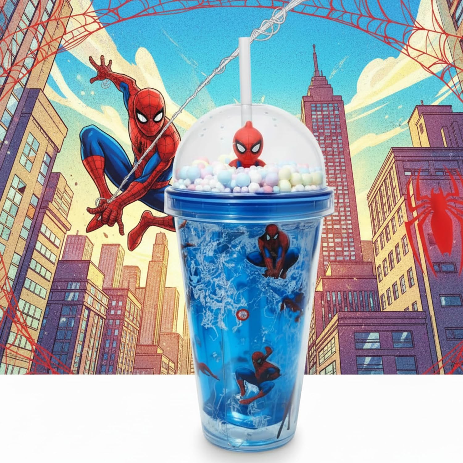 Unleash your powers with the DailyAlley Spider-Man Sipper! This 400ml water bottle is perfect for your little superhero. Dailyalley