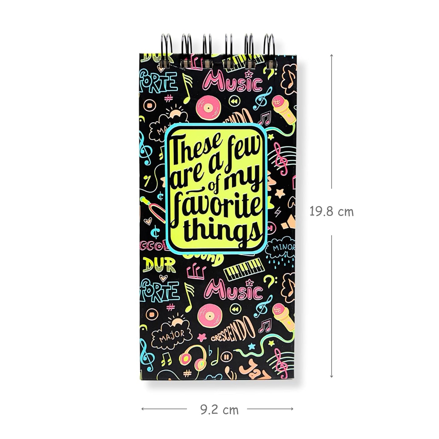 Favourite To-Do List Notepad | Daily Planner for Tasks, Groceries & Reminders | Wirebound Checklist Pad | 50 Tear-Off Sheets | 264 Pages | 80 GSM | 9.2x19.8 cm Dailyalley
