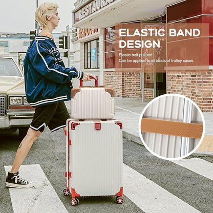 DailyAlley White Hard Shell Makeup Bag - A portable travel cosmetic case with a handle. Perfect for organizing makeup and toiletries on the go. Dailyalley