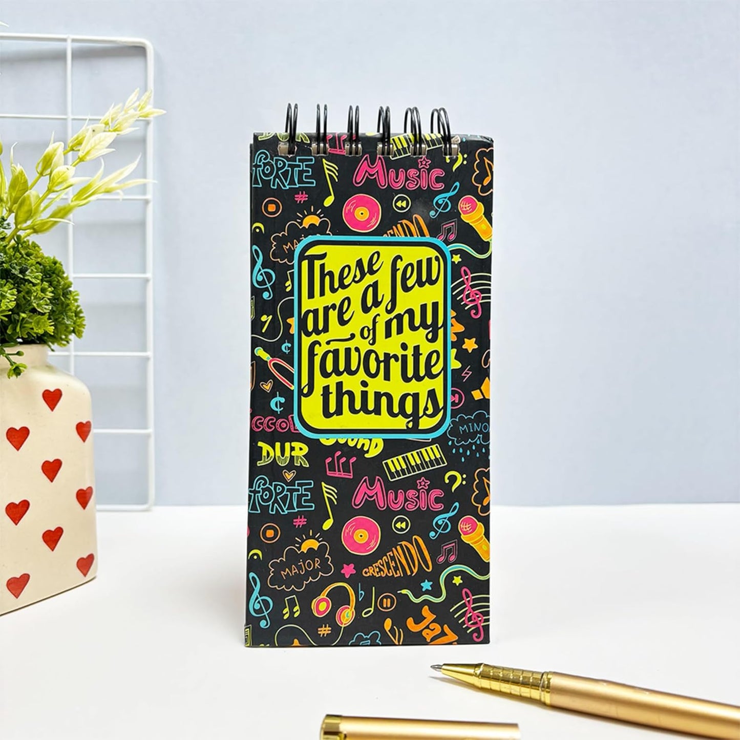 Favourite To-Do List Notepad | Daily Planner for Tasks, Groceries & Reminders | Wirebound Checklist Pad | 50 Tear-Off Sheets | 264 Pages | 80 GSM | 9.2x19.8 cm Dailyalley