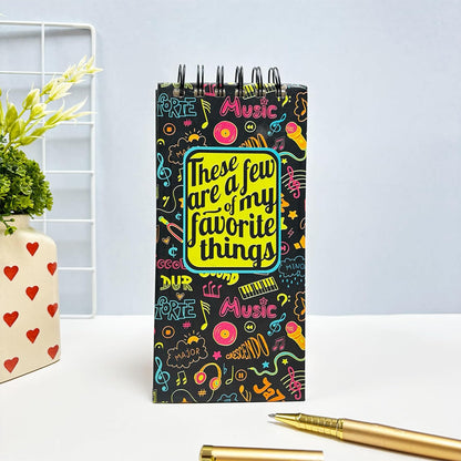 Favourite To-Do List Notepad | Daily Planner for Tasks, Groceries & Reminders | Wirebound Checklist Pad | 50 Tear-Off Sheets | 264 Pages | 80 GSM | 9.2x19.8 cm Dailyalley