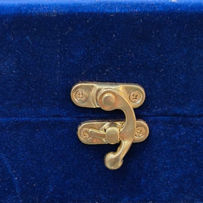 DailyAlley Premium German Silver Pooja Thali Set with Swastik Engraving | Full Hindu Worship Plate Set with Bowls, Diya & Spoon in Blue Velvet Box Dailyalley