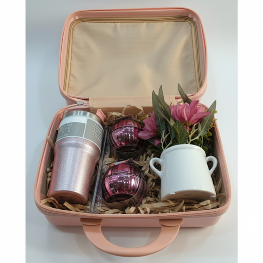 Light up their Diwali with this chic Pink Suitcase Gift Hamper. A perfect blend of style, luxury, and festive cheer for your loved ones. Dailyalley