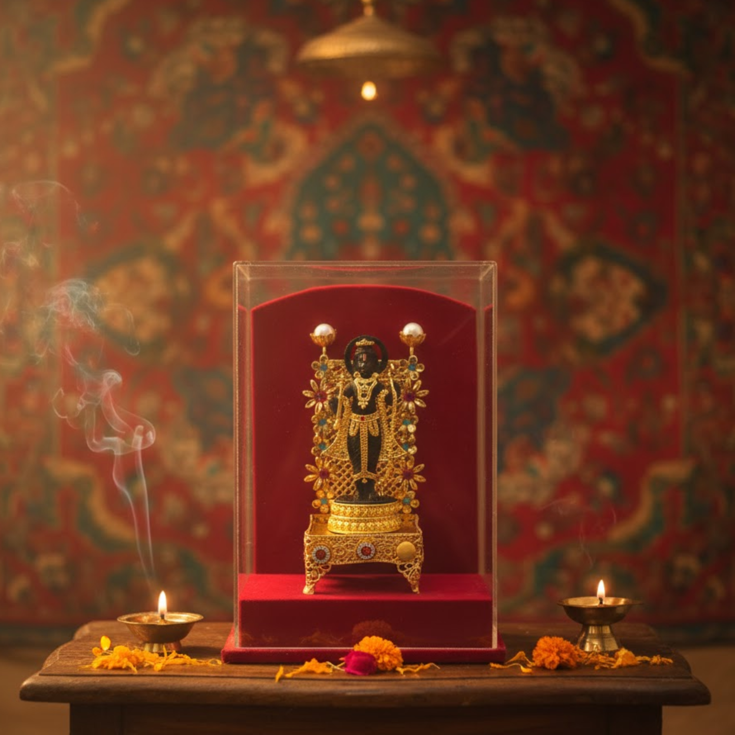 DailyAlley Shrinathji Idol in Decorative Display Box | Premium Decorated Nathdwara Krishna Murti for Home Temple, Pooja Room & Gifting Dailyalley