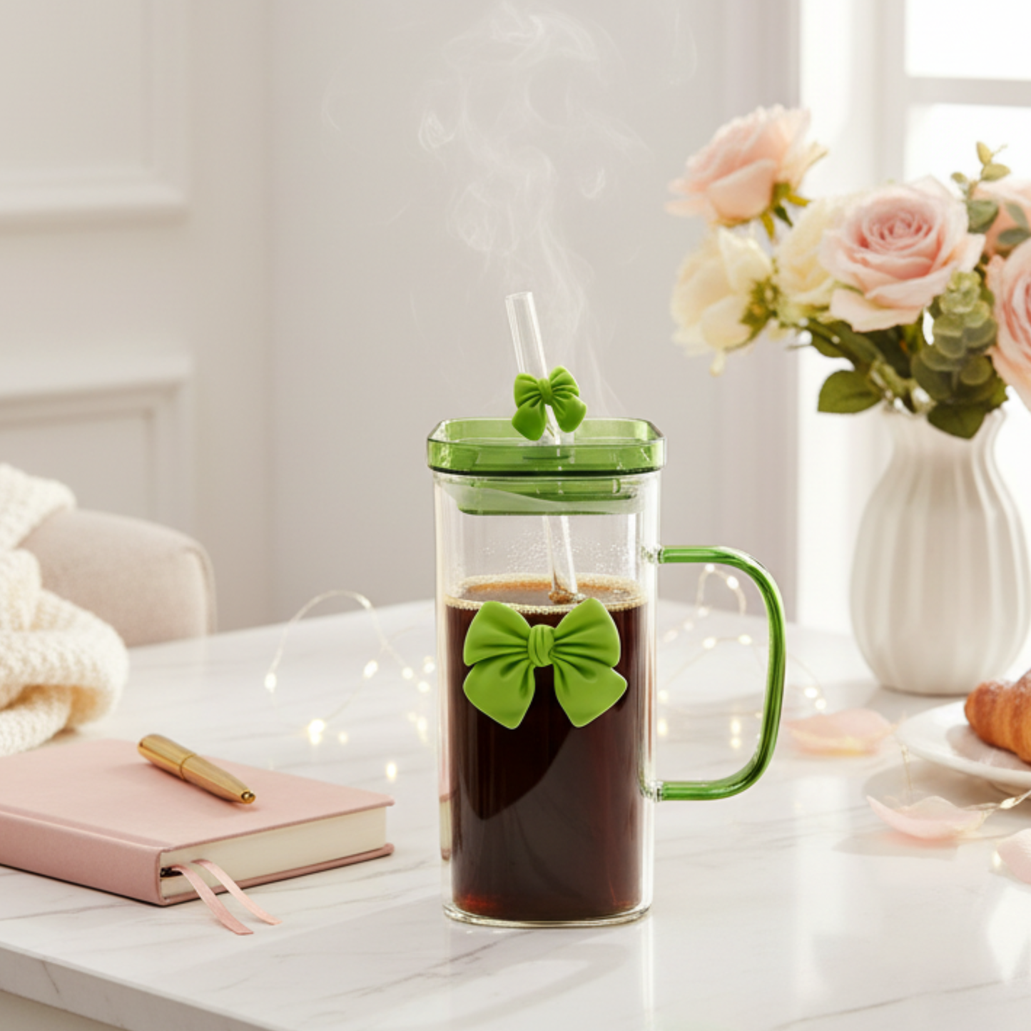 Bow Tumbler For Drinks like coffee, water or juice